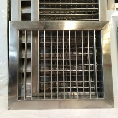 定制 不锈钢风口 不锈钢风口带人字调节阀 304不锈钢双层百叶风口