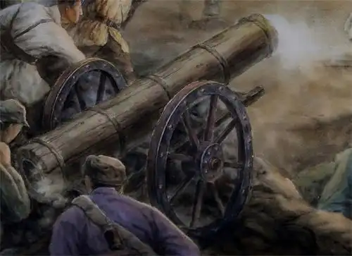 比如说河北冉庄地下兵工厂的民兵就曾经利用坚硬的榆木做过榆木大炮