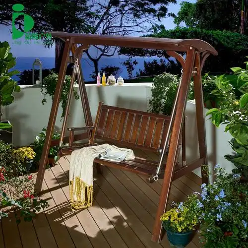 秋千庭院室外实木双人阳台吊椅家用花园摇篮户外秋千