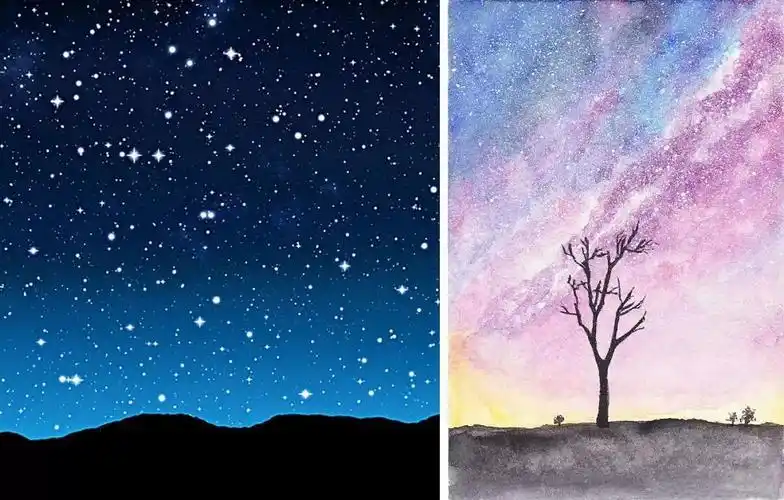 星空怎么画简单又漂亮星空怎么画简单又漂亮马克笔