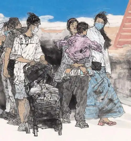 辛丑仲秋丨贾发军国画现代人物长卷《幸福时代》欣赏 - 大河艺术网