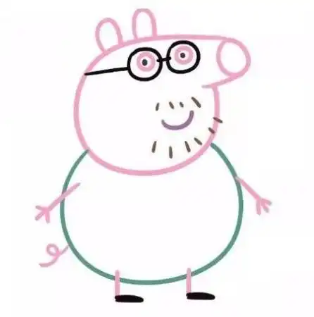 小猪佩奇一家四口头像简笔画