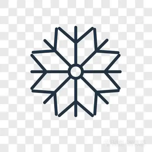 雪向量图标隔离在透明背景下, 雪标志概念