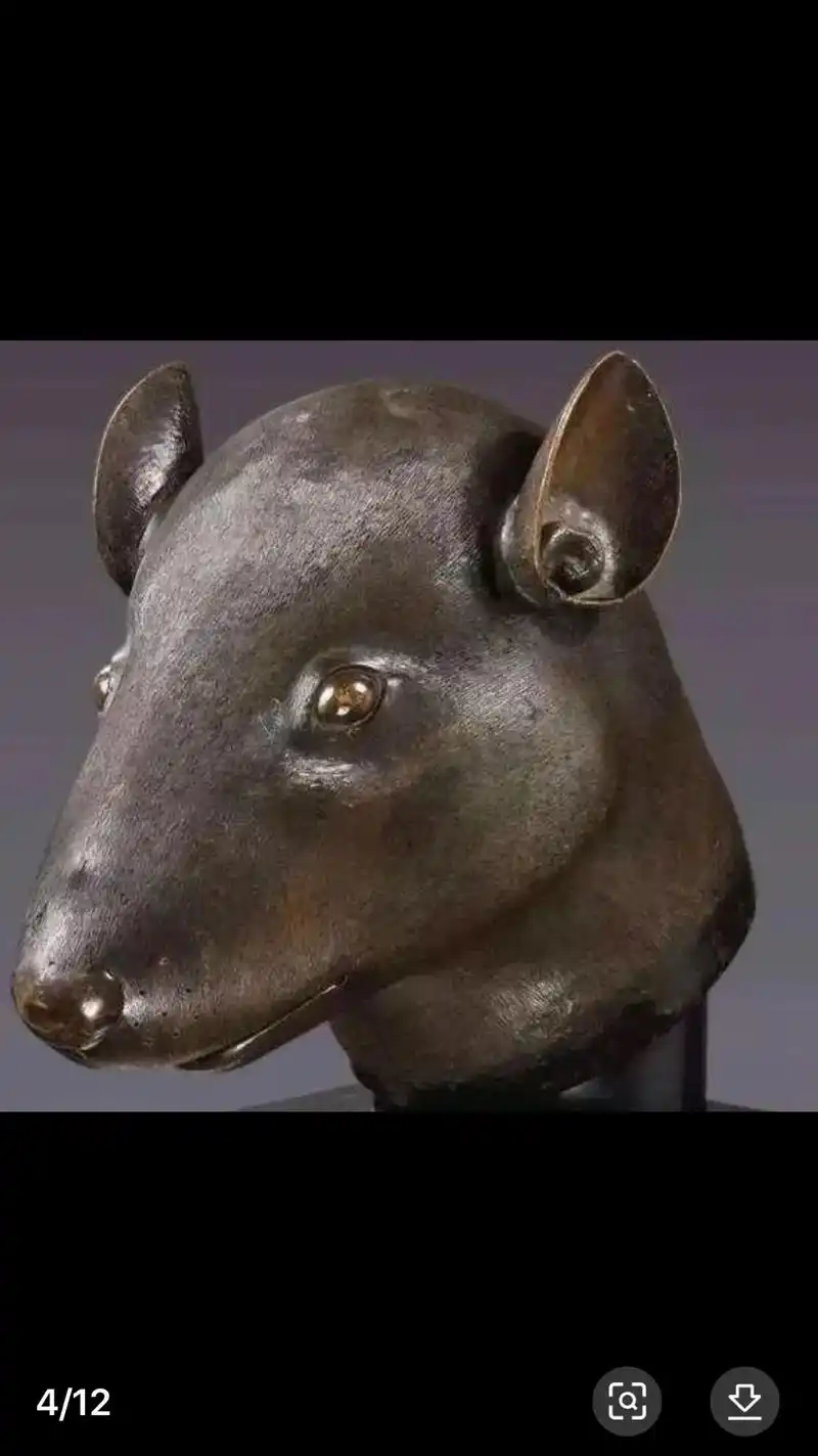 国宝鉴赏  国宝文物圆明园十二生肖铜兽首 有著名传教士郎士宁 - 抖音