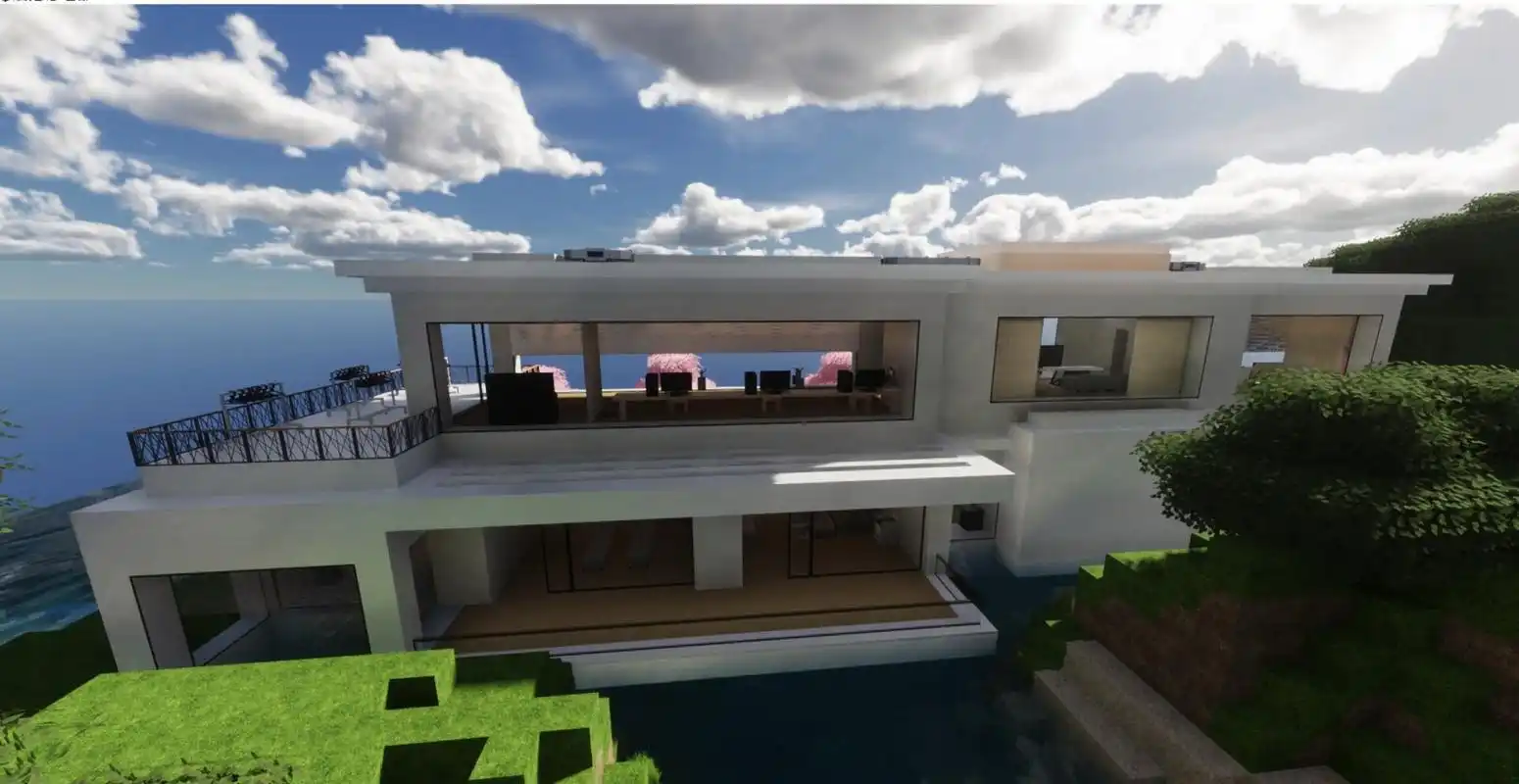 我的世界海景房    做好多的一个小别墅哦