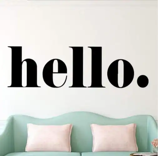 hello一代精雕可移除个性墙书房客厅卧室沙发背景墙 a4518