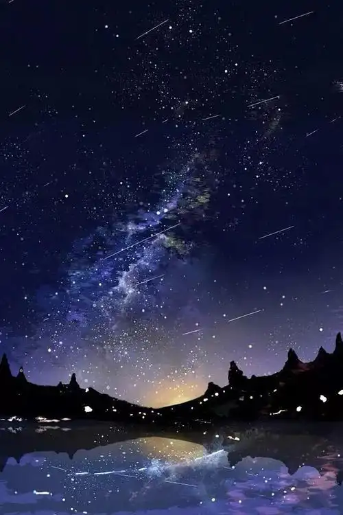 安静笼罩著夏夜巨大的星空,覆盖著整个地球,温柔地无声无息