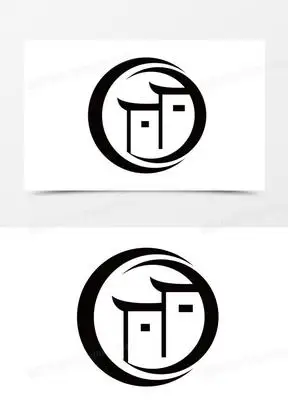 黑白古风民宿logo素材