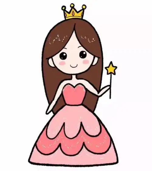好看的人物简笔画教程美丽的公主