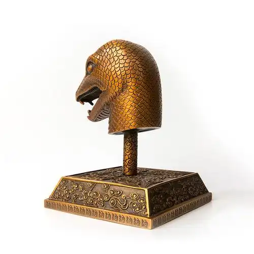 朱炳仁铜 国家非遗传承朱炳仁工作室作品 蛇首尊