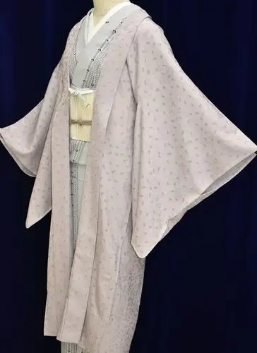 【ちどりや】1円～ 美品 正绢纱 夏物 长羽织 新品纽付 身丈110.