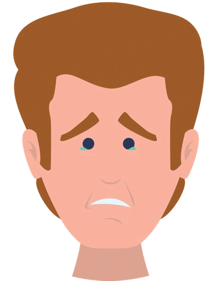 担心男子头像 worried man avatar