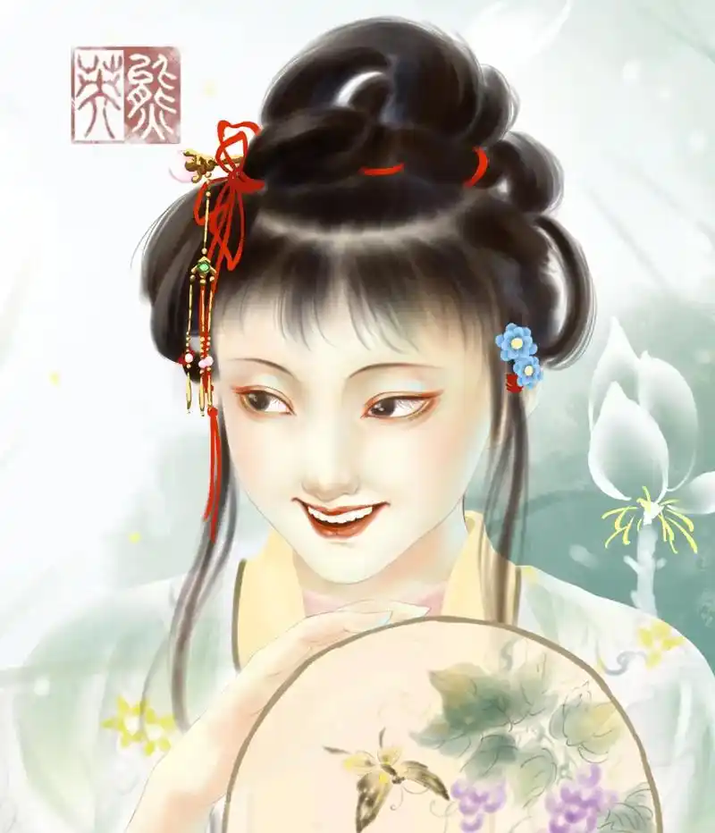 个人原创古风少女#林黛玉#红楼梦#古风原创少女插画 - 抖音