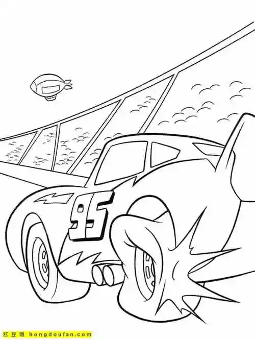 10张闪电总动员闪电和板牙卡通涂色图片免费下载-红豆饭小学生简笔画