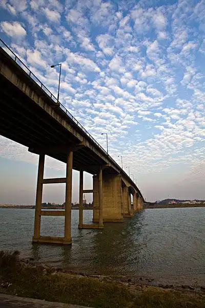 江门,潮莲大桥,晚霞