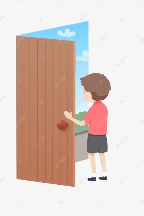 关门闭门男孩