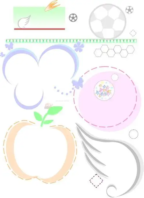 电脑小报素材模板,3