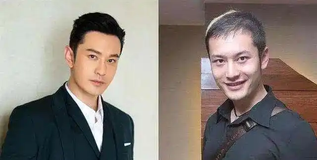 比如, 有头发的帅气"教主"黄晓明,和没头发的"反派晓明" .