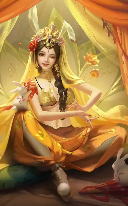 王者荣耀公孙离玉兔公主去掉所有的布料竖图[无水印] - 无忧安卓网