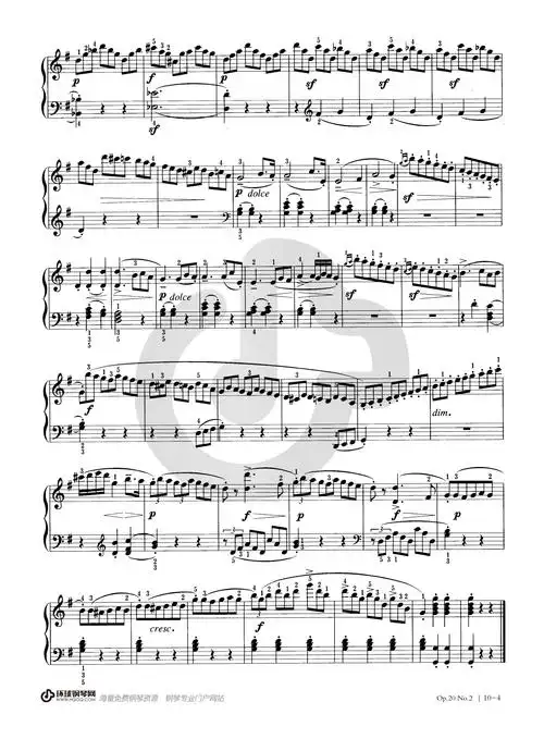 20no.2钢琴谱-库劳库劳g大调小奏鸣曲op.20no.2钢琴谱-环球钢琴网