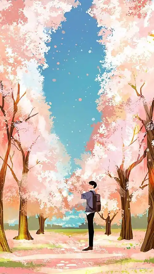 日本动漫中的樱花世界,十分唯美,色彩配色很强,,大家可以学习一下.