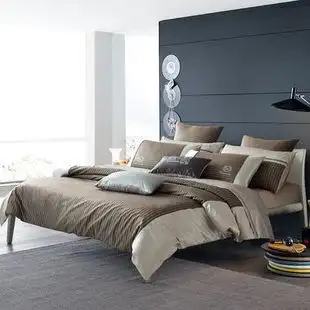 上仁全新美式现代家居风男士精英白领商务六件套单身公寓床上用品