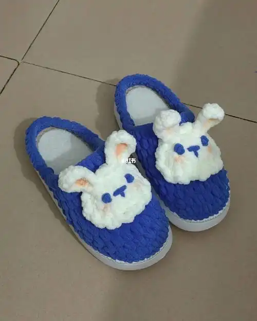 冰条线钩织拖鞋