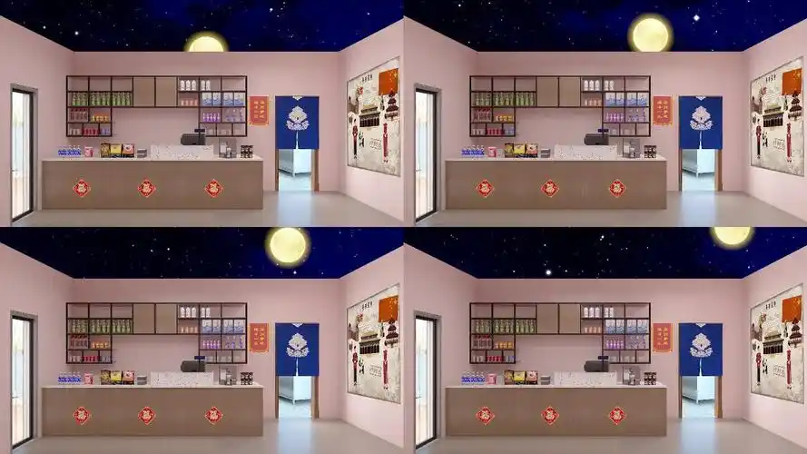 酒馆餐馆小品背景