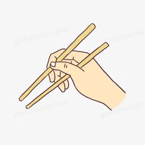手绘卡通一次性筷子元素