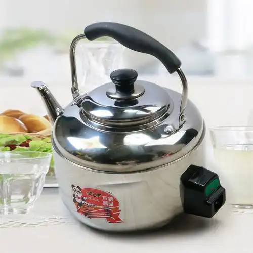 正品加厚全不锈钢插电热水壶6l5l4l升大容量防干烧水壶鸣笛