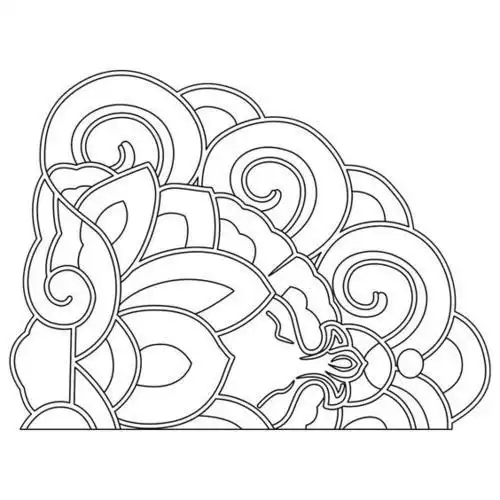 古风剪纸纹样简笔画