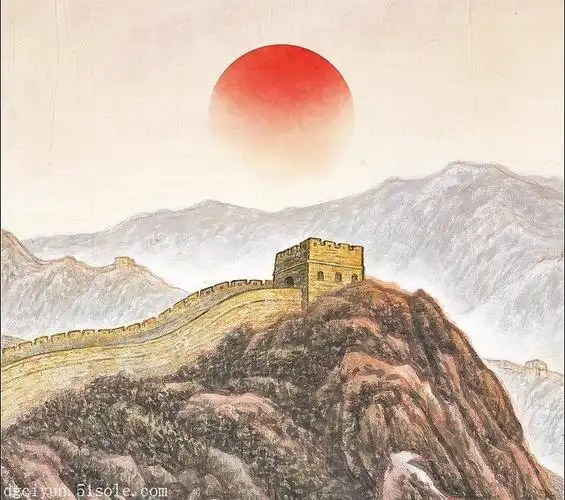 人民大会堂大厅江山永固长城图- 户外艺术墙体画,金镶瓷背景墙,标志牌