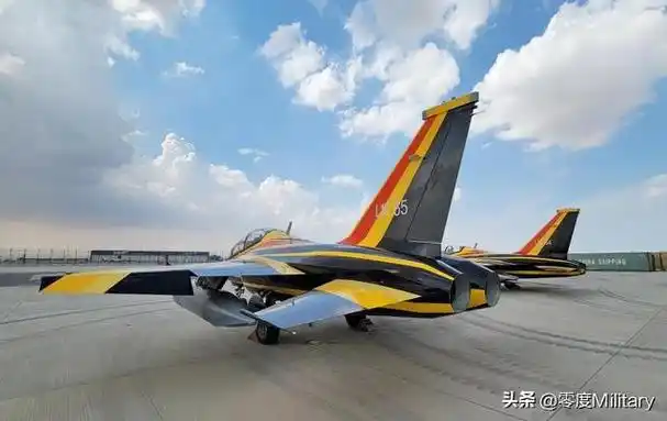 首批l15a高级战斗教练机现身阿联酋身披阿联酋飞行表演队涂装