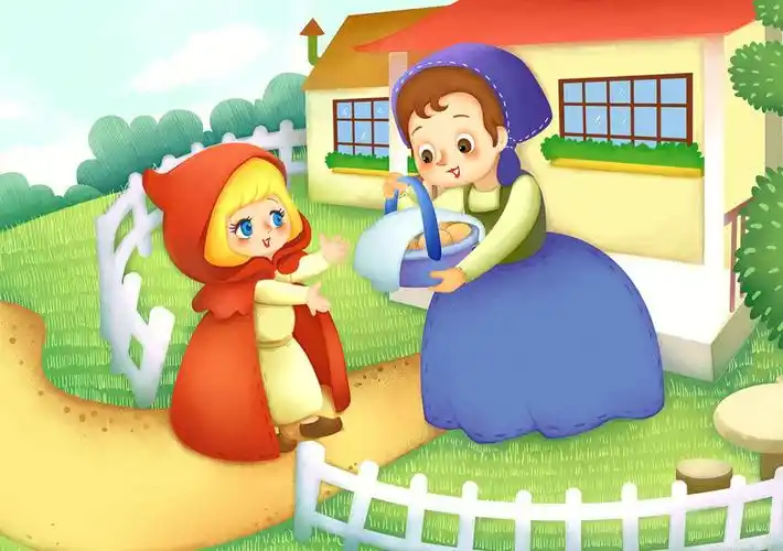 童话故事 i 故事插画 i 小红帽和大灰狼