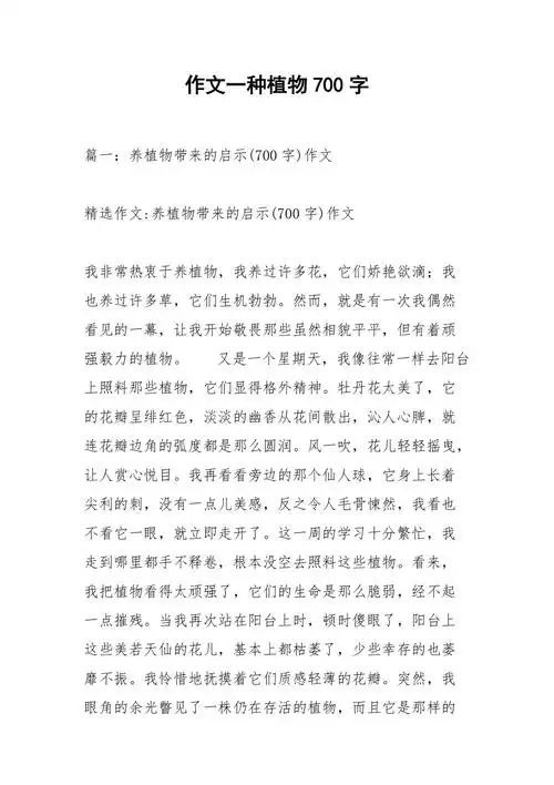 作文一种植物700字