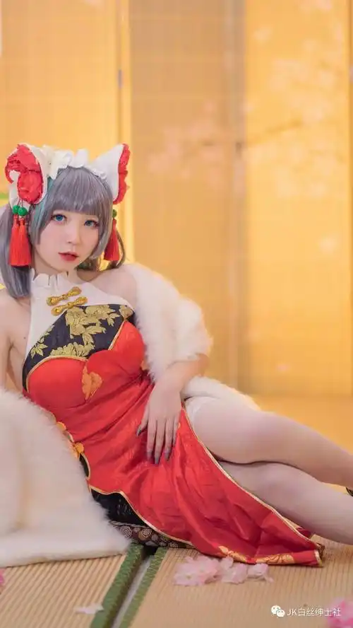 cos:碧蓝航线旗袍柴郡cos正片@花铃