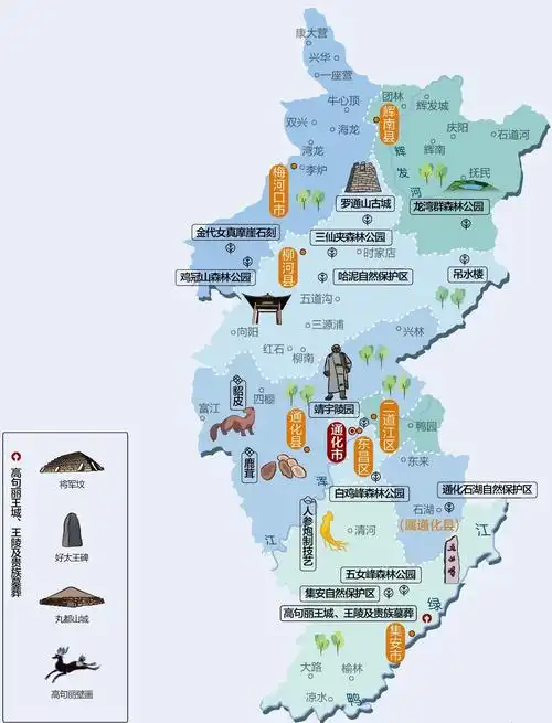 吉林省旅游必备高清人文地图 8地级市1自治州 - 知乎