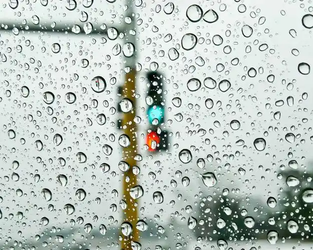 雨中的红绿灯壁纸