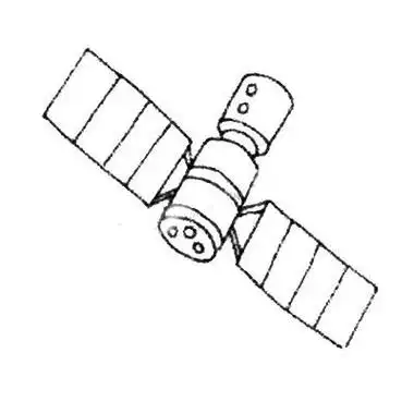 人造卫星卡通简笔画