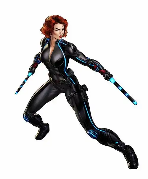 漫威漫画中的黑寡妇png免抠图片素材