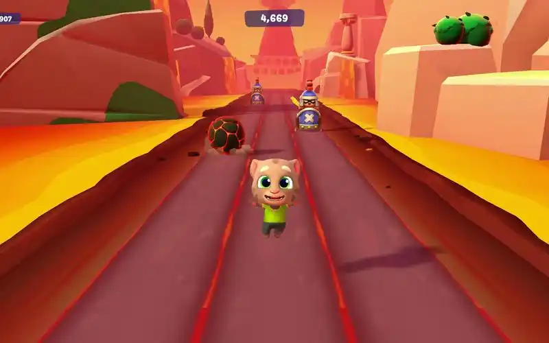 talking tom gold run 2 汤姆猫跑酷2 古代罗马 躲避滚石