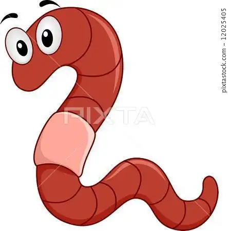 蚯蚓的画法简笔画可爱