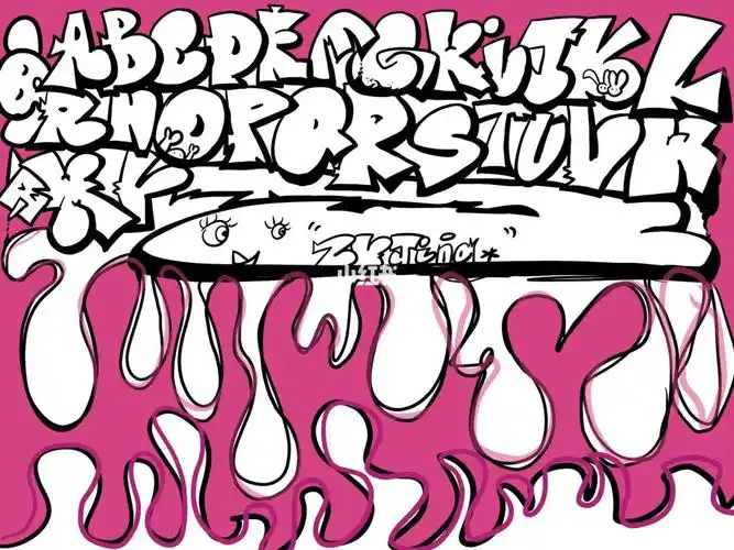 涂鸦泡泡字练习