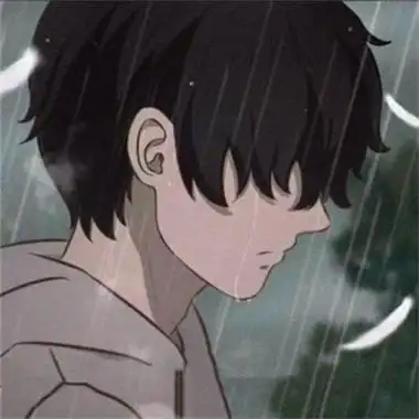 哭泣伤感流泪的动漫男生头像图片