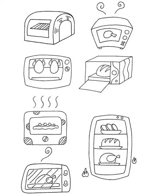 烤箱怎么画 烤箱简笔画步骤图解及图片大全,简笔画图片