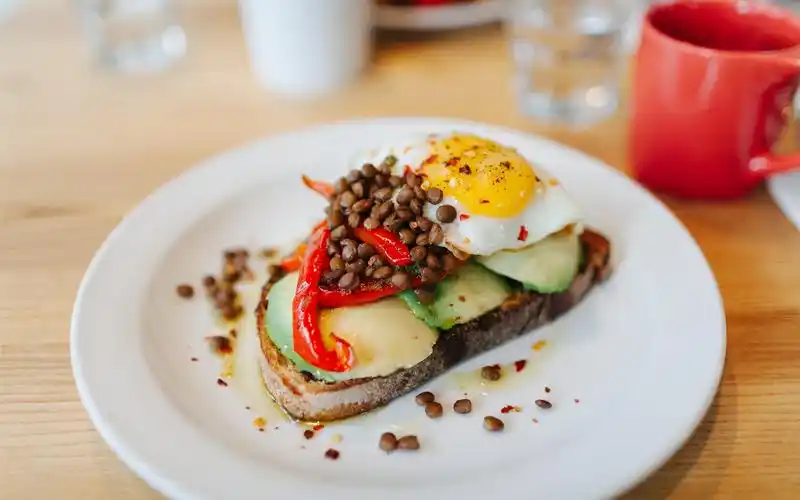 煎鸡蛋,牛排,早餐 壁纸