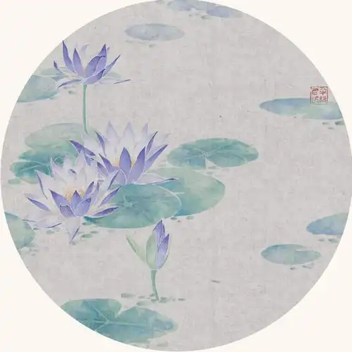 ipad画画没骨睡莲过程图