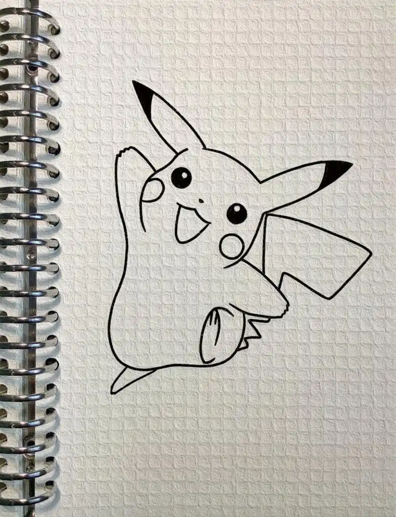 今日分享简笔画(24)皮卡丘(内有过程) 皮卡皮卡皮～皮卡皮～皮卡