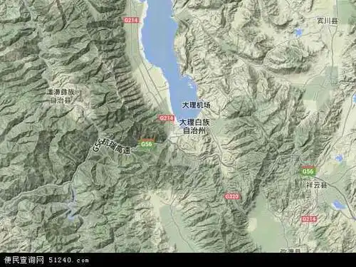 大理市地图 - 大理市卫星地图 - 大理市高清航拍地图