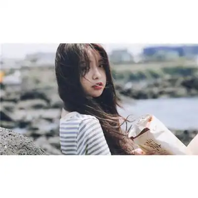 女生快手头像唯美上下白边系列 可爱小清新的个性快手头像女